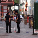Scene of a shooting in Times Square, in New York City